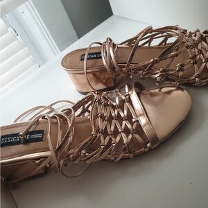 Design Lab Lord & Taylor Women's Metallic Strappy Heels